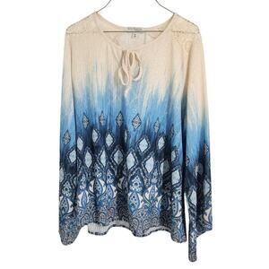 Kim Rogers Ombre Long Sleeve Top - Women's Plus Size 1X